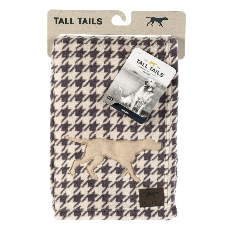 Tall Tails Fleece Throw Houndstooth