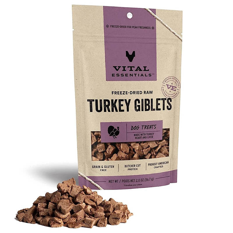 Vital Essentials Freeze Dried Turkey Giblets Treat