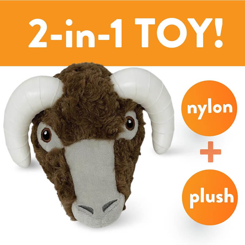 Spunky Pup Knuckleheads Plush Chew Toy Ram
