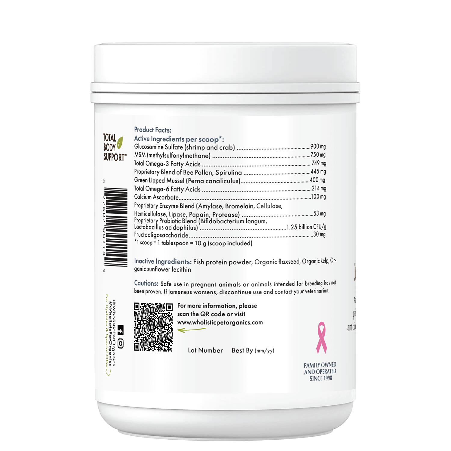 Wholistic Pet Organics Joint Mobility GLM