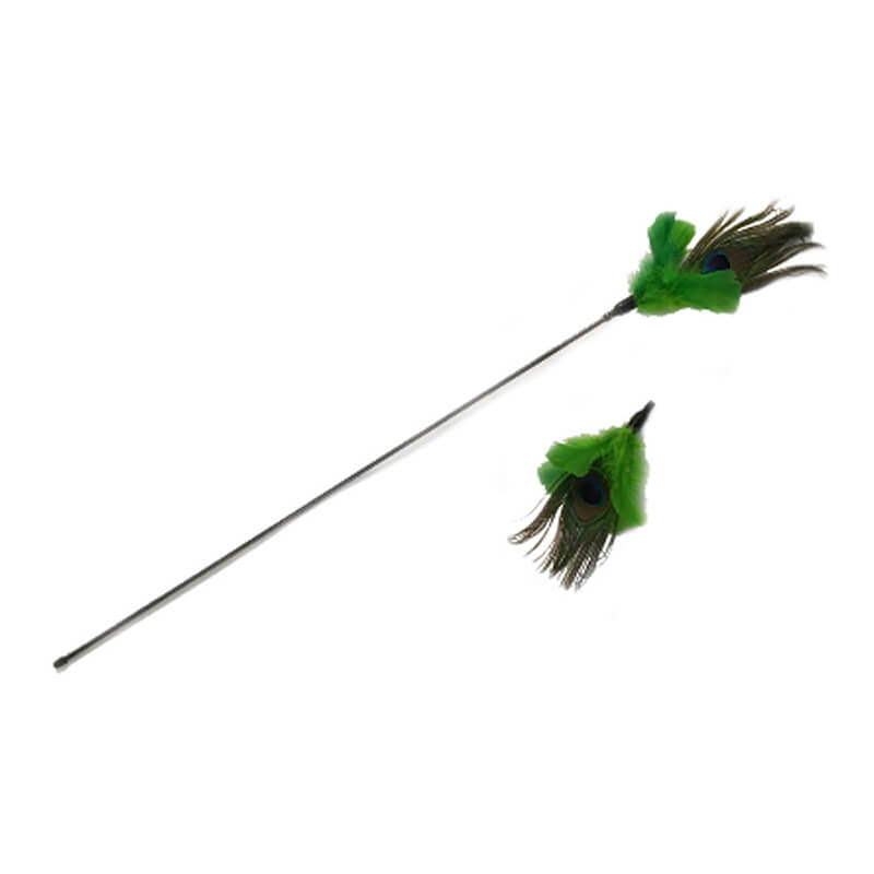 PURRfect Peacock Feather Cat Wand