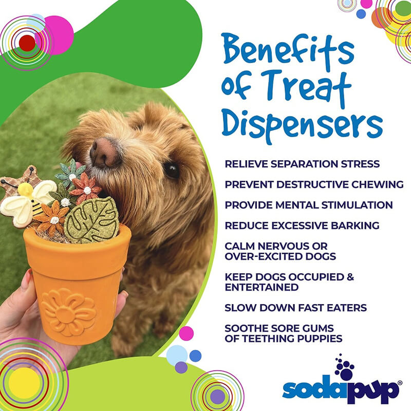 SodaPup Flower Pot Rubber Treat Dispenser