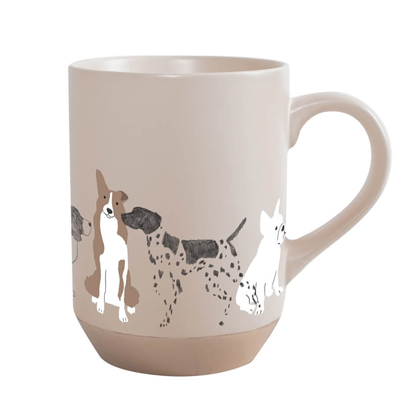 Fringe Studio Pencil Dogs Stoneware Mug