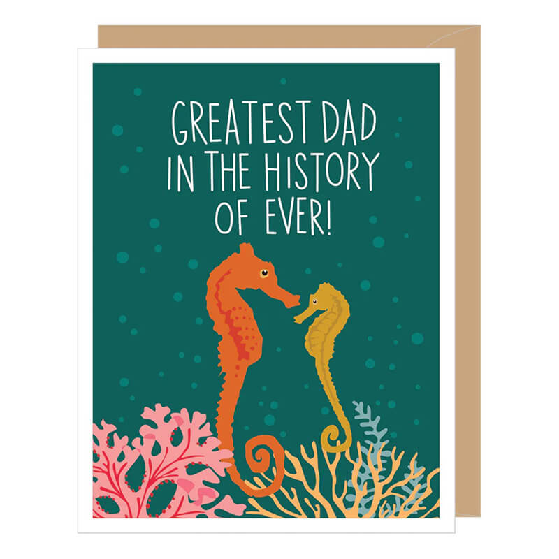 Apartment 2 Cards Fathers Day Card - Seahorse