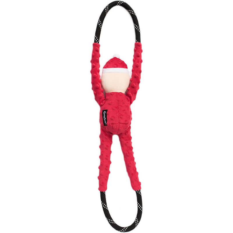 Zippy Paws Holiday Ropetugz Santa