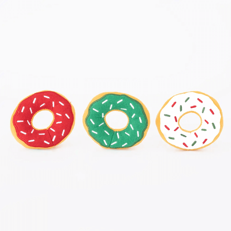 Zippy Paws Holiday Mini Donutz 3-Pack