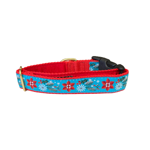 Mackenzie Poinsettia Turquoise Collar