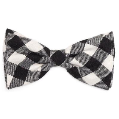 The Worthy Dog Black/Off-White Buffalo Bow Tie