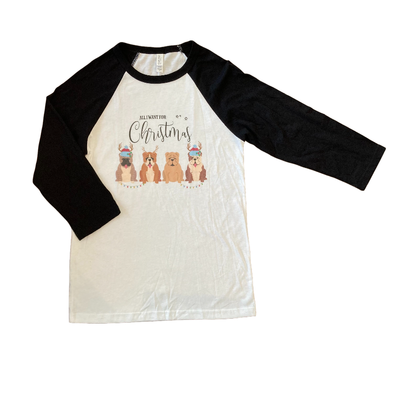 Squishy Faces “All I Want For Christmas” Baseball Tee