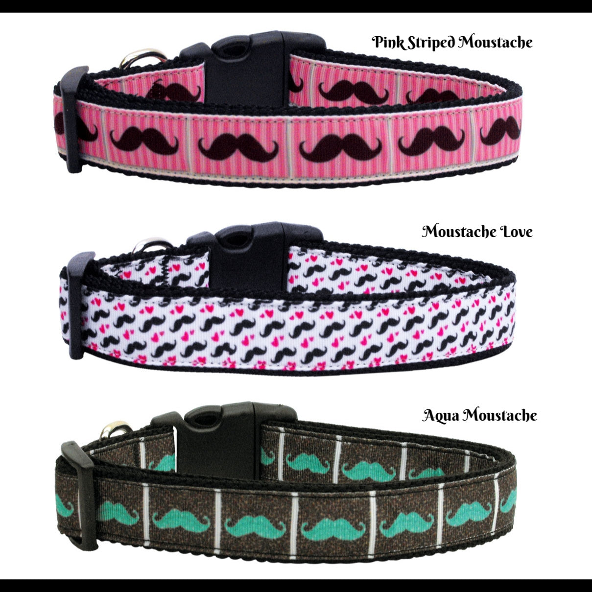 Mirage Mustache Collection Cat Collar