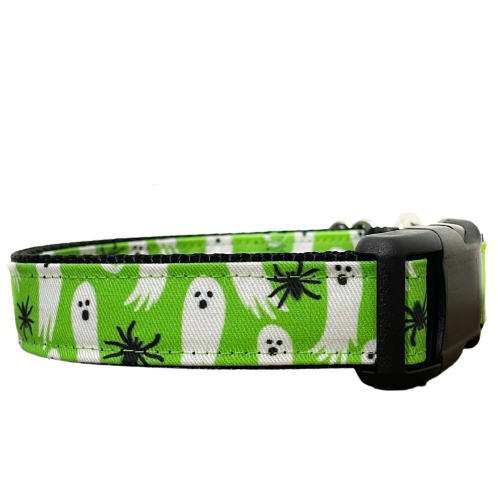 Sew Fetch Collar Green Ghosts Halloween
