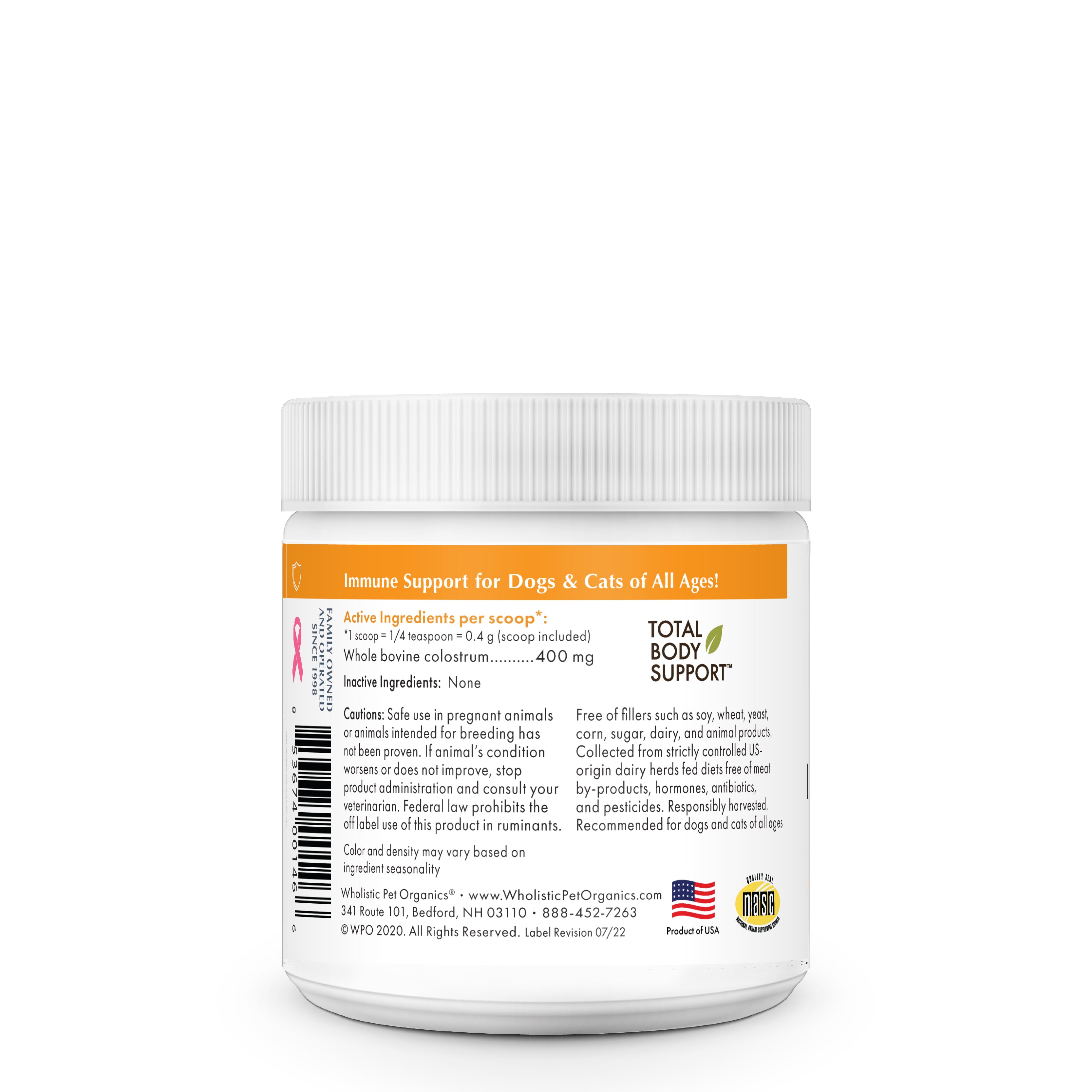 Wholistic Pet Organics Pure Colostrum