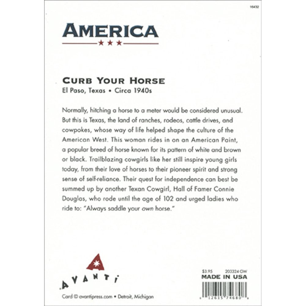 Avanti America Collection Get Well Card - Horse Parking at Meter