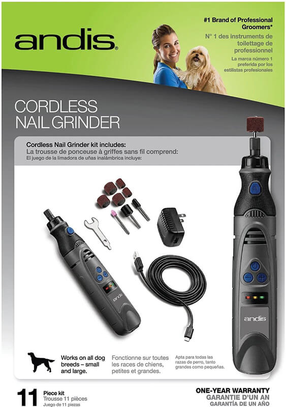 Andis Pro 2-Speed Cordless Nail Grinder - Black