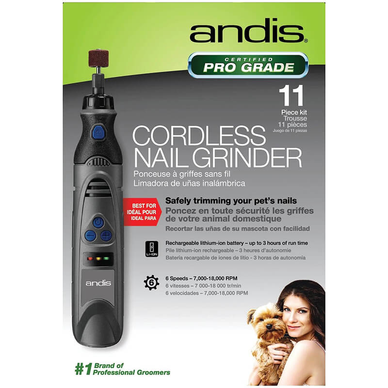 Andis Pro 2-Speed Cordless Nail Grinder - Black