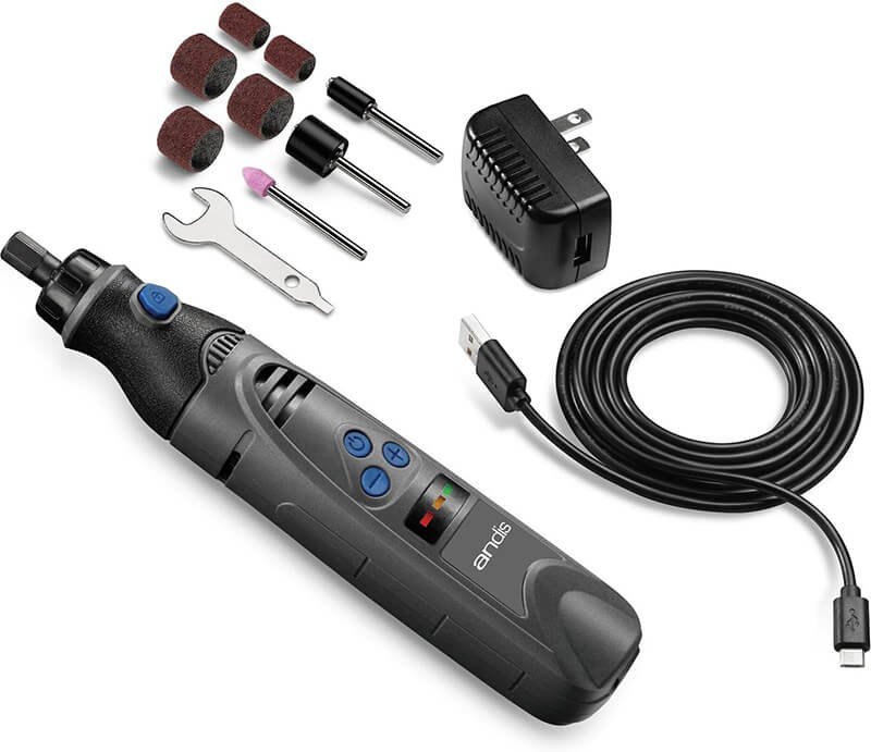 Andis Pro 2-Speed Cordless Nail Grinder - Black