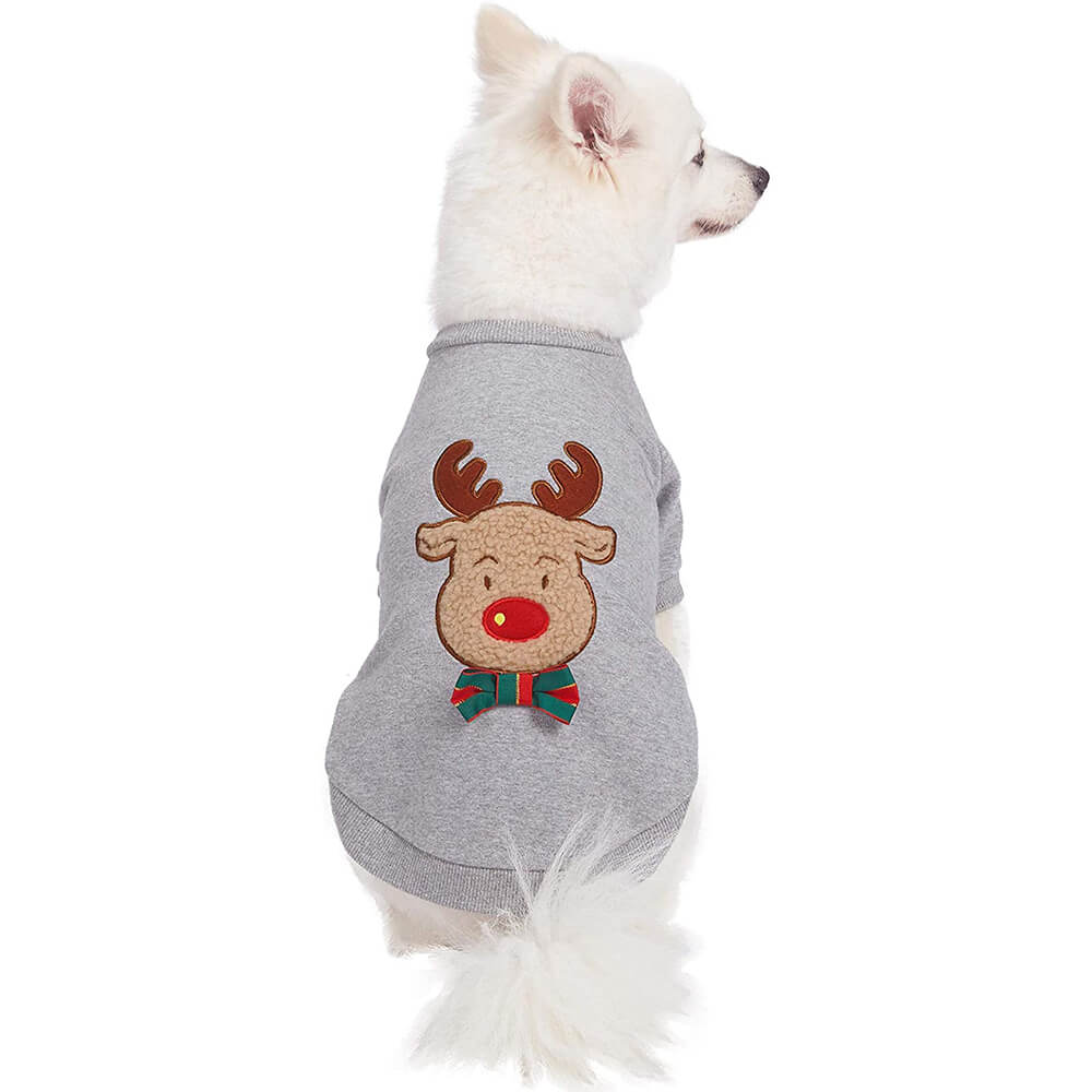 Blueberry Pet Christmas Reindeer Dog Sweatshirt