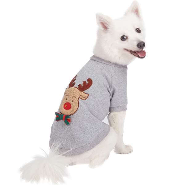 Blueberry Pet Christmas Reindeer Dog Sweatshirt