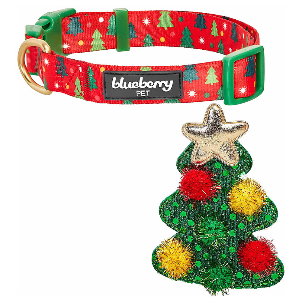 Blueberry Pet Christmas Tree Collar