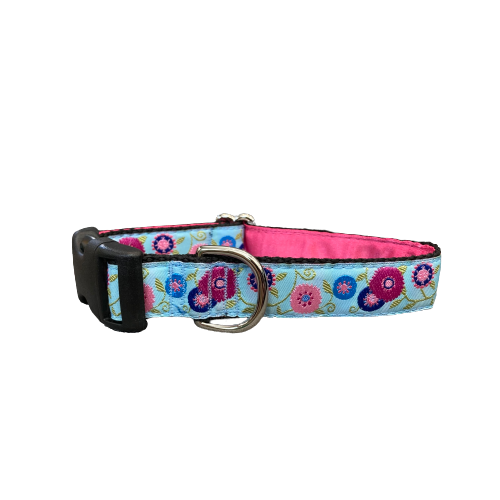 Mackenzie Collar Pop Flowers Blue