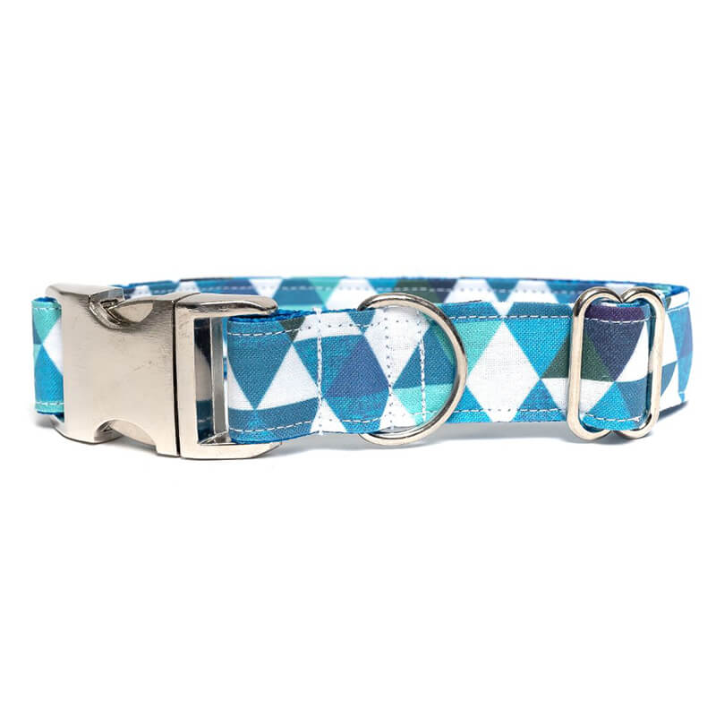 Dapper Dexter Blue Abstract Triangles Collar