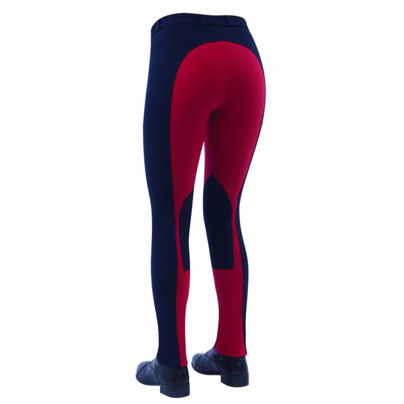 Dublin Childs Supa-Fit Euro Seat Pull On Stirrup Jodphurs Navy/Red back