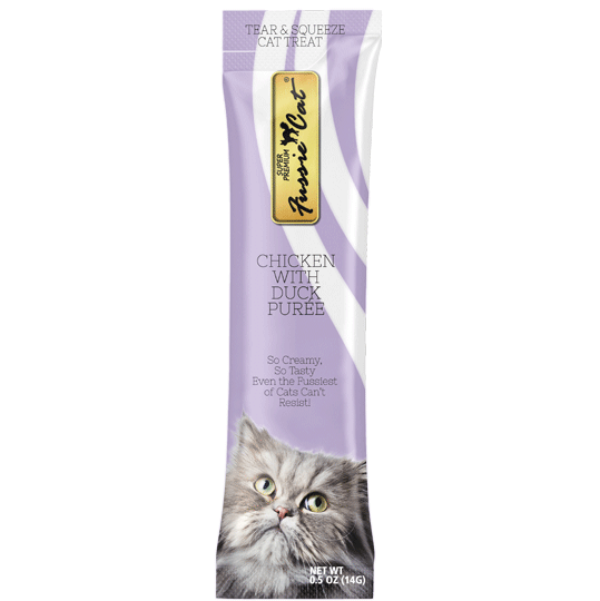 Fussie Cat Chicken & Duck Puree Lickable Treat single