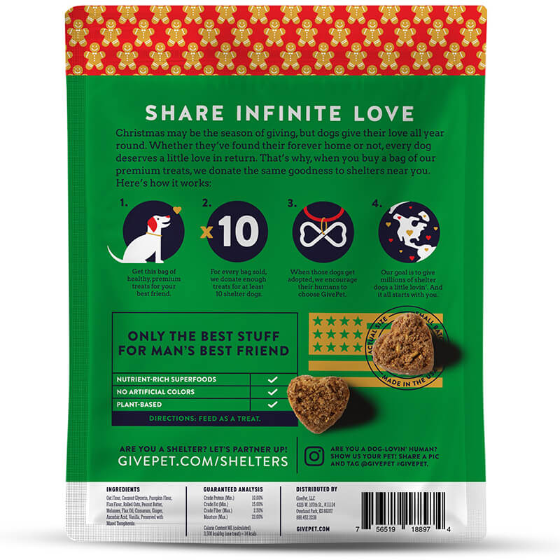 Givepet Gingerbone House Grain-Free Dog Treats