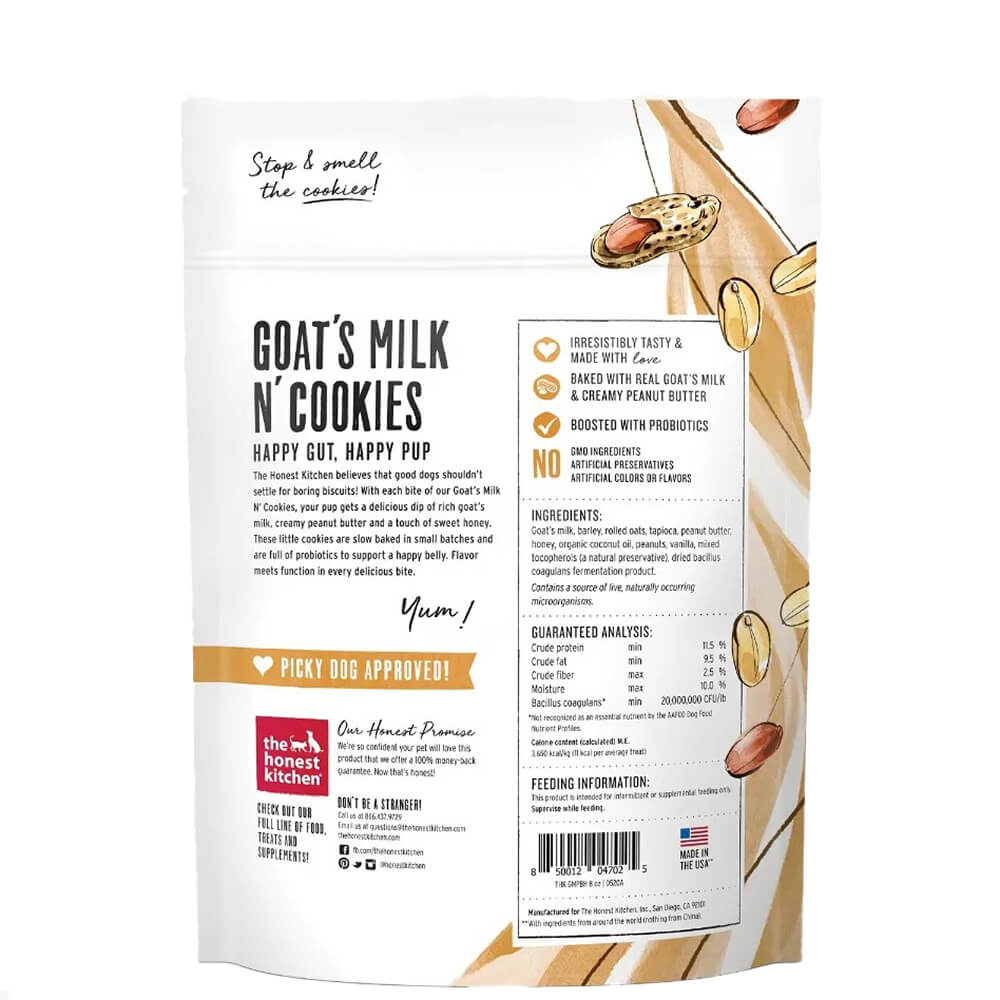 Honest Kitchen Goat Milk N' Cookies with Peanut Butter & Honey