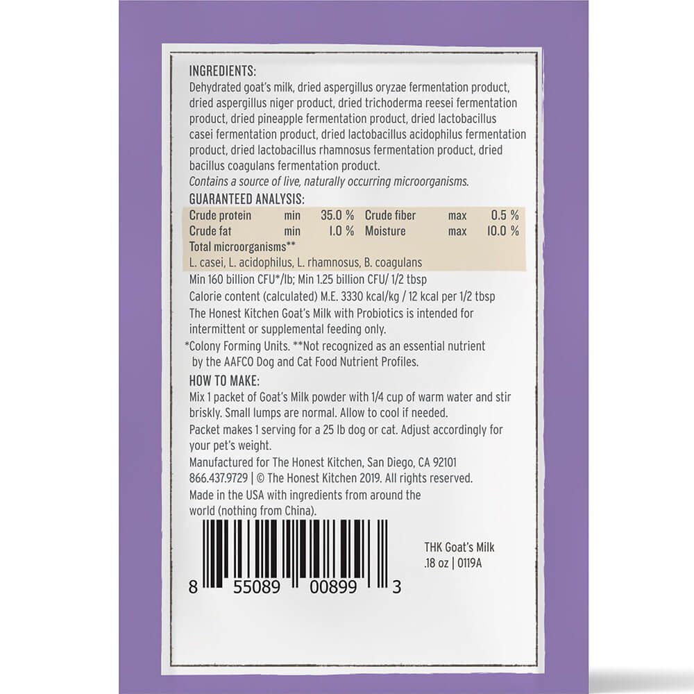 Honest Kitchen Goat's Milk Daily Booster