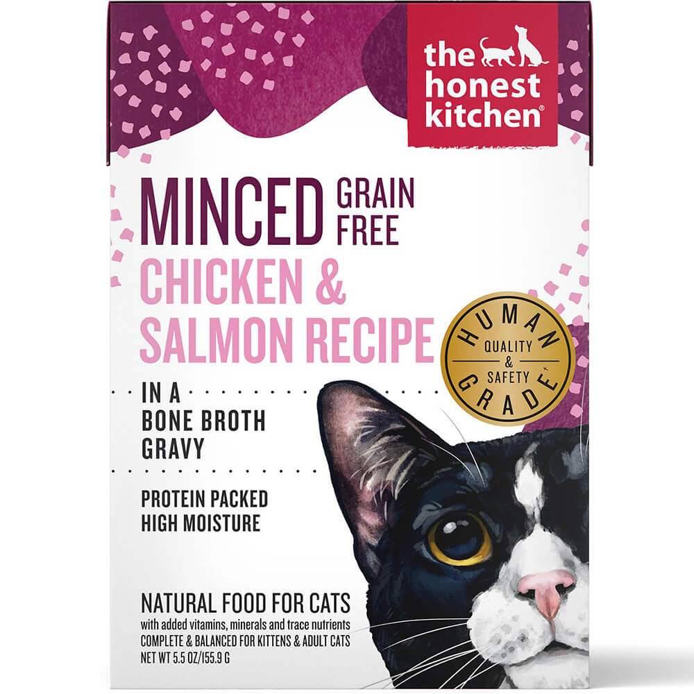 Honest Kitchen Minced Chicken & Salmon in Bone Broth Gravy
