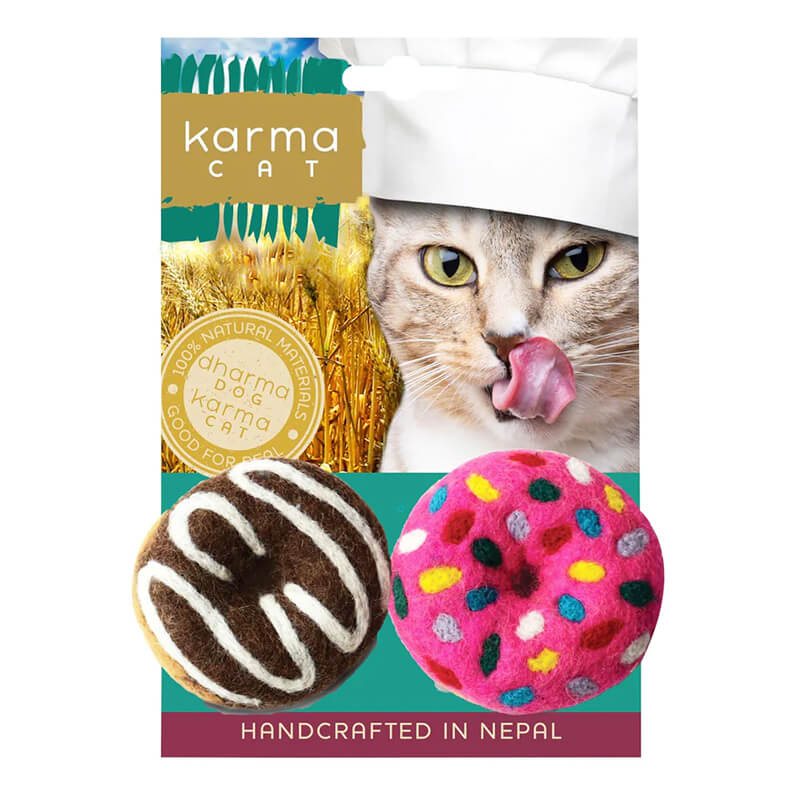 Karma Cat Donut Wool Cat Toy 2-Pack