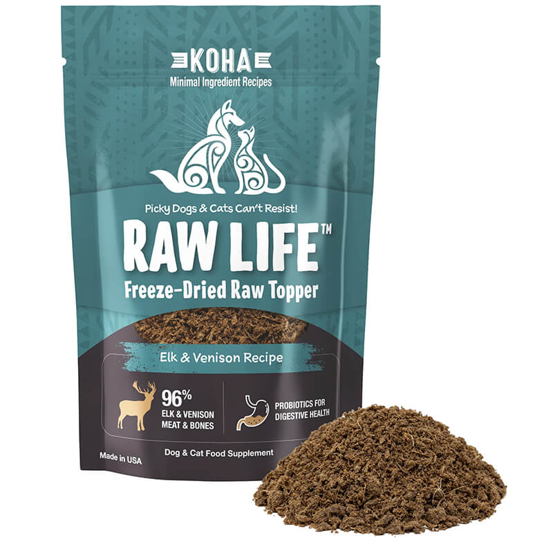 Koha Freeze-Dried Raw Elk and Venison Topper