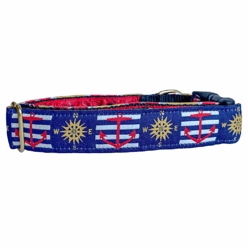 Mackenzie Collar Red Anchors/White Stripes