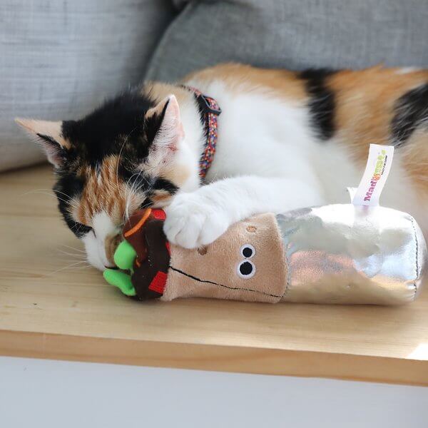 Mad Cat Purrito Kicker Cat Toy with Catnip & Silvervine