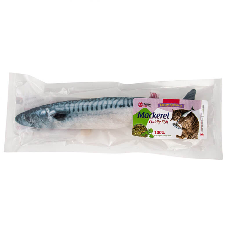 Natural Cat Toy Catnip Mackerel Cuddle Fish