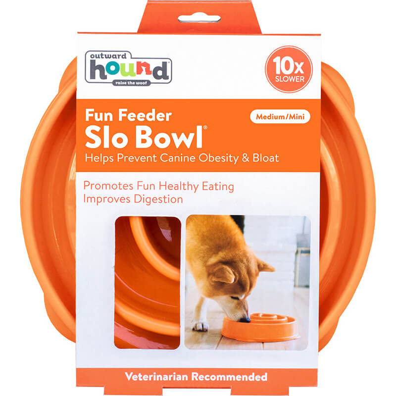 Outward Hound Fun Feeder Orange Medium/Mini