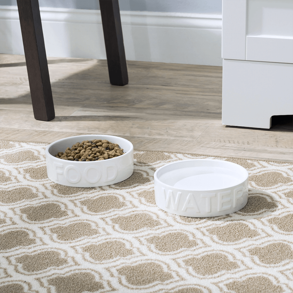 Park Life Designs Classic White Pet Bowl