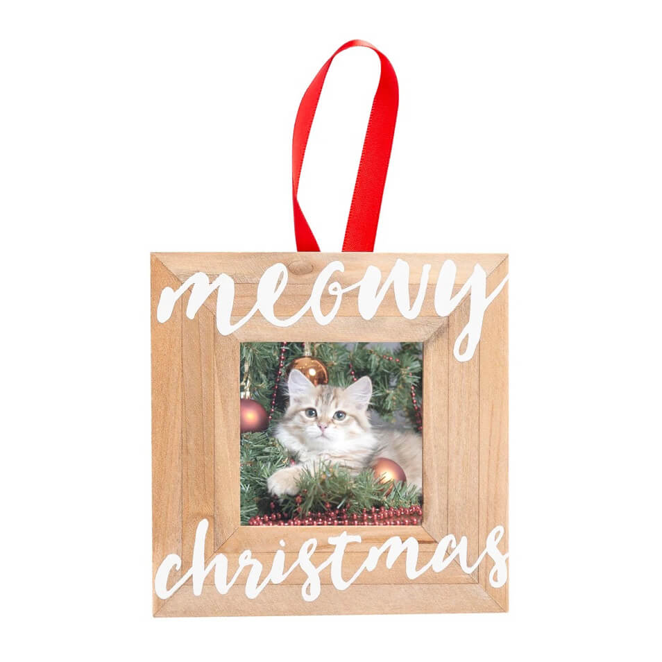 Pearhead Meowy Christmas Wooden Ornament