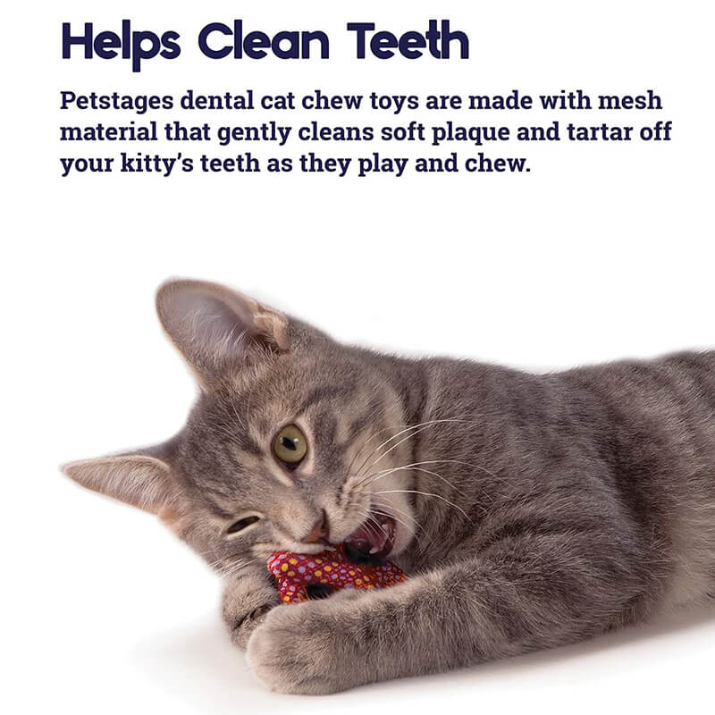 Petstages Plaque Away Pretzel Cat Chew Toy