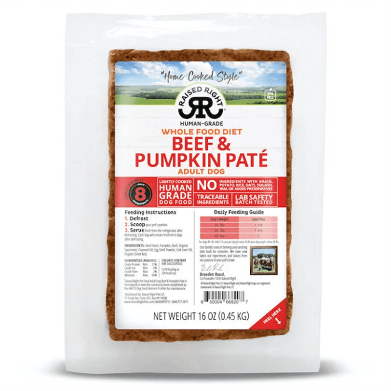 Raised Right Lightly Cooked Beef & Pumpkin Pate