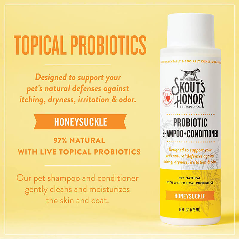 Skout's Honor Probiotic Shampoo + Conditioner Honeysuckle