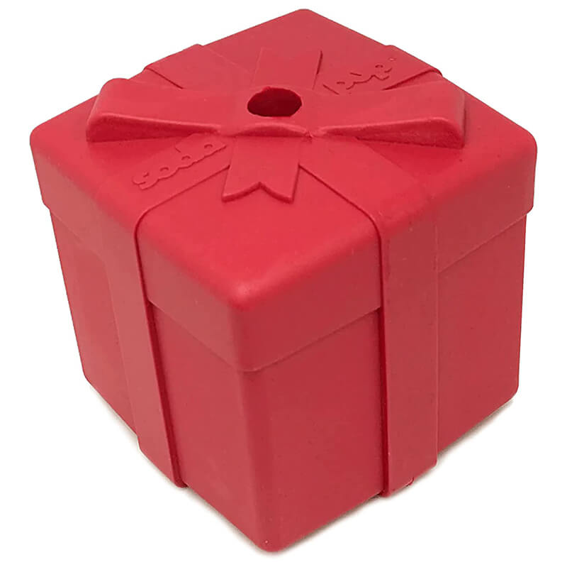 SodaPup Treat Dispenser Holiday Gift Box Chew Toy