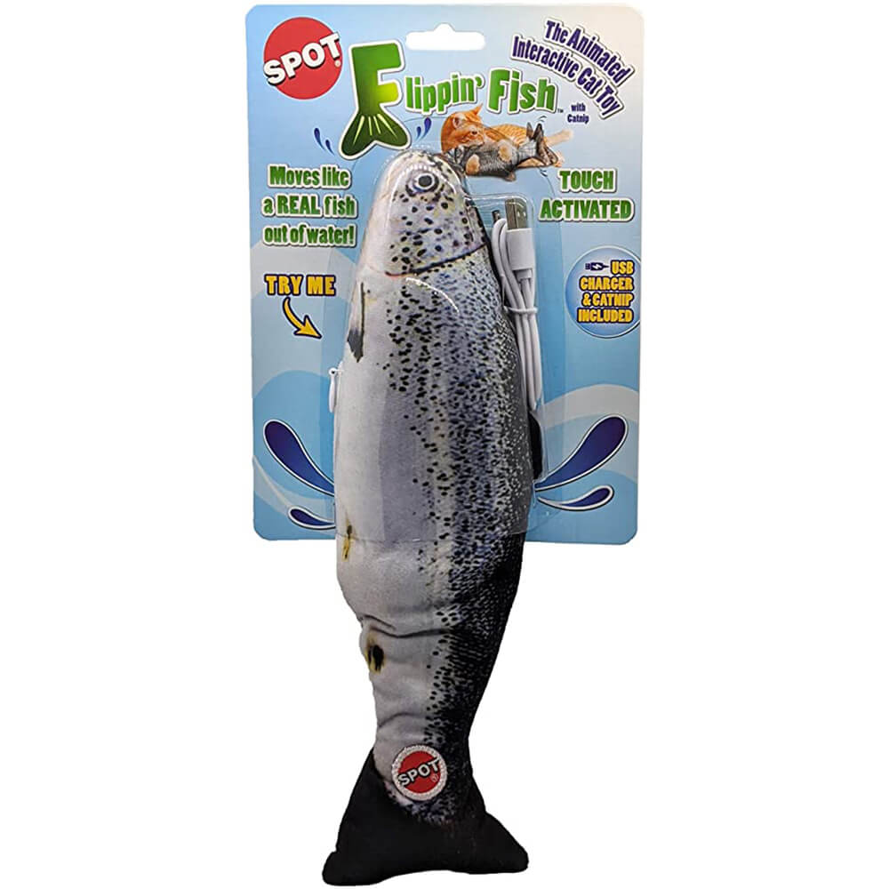Spot Flippin' Fish Interactive Cat Toy w/USB Charger