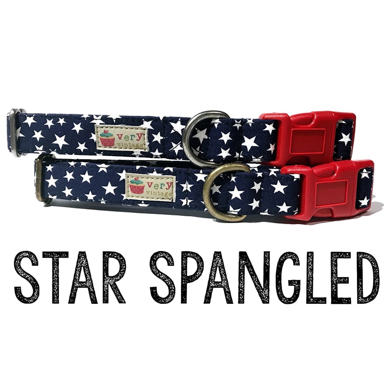 Very Vintage Organic Cotton Collar Star Spangled