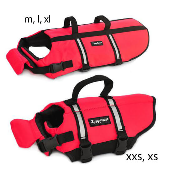 Zippy Paws Adventure Life Jacket sizes