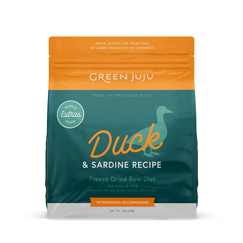 Green Juju Freeze-Dried Raw Duck & Sardine