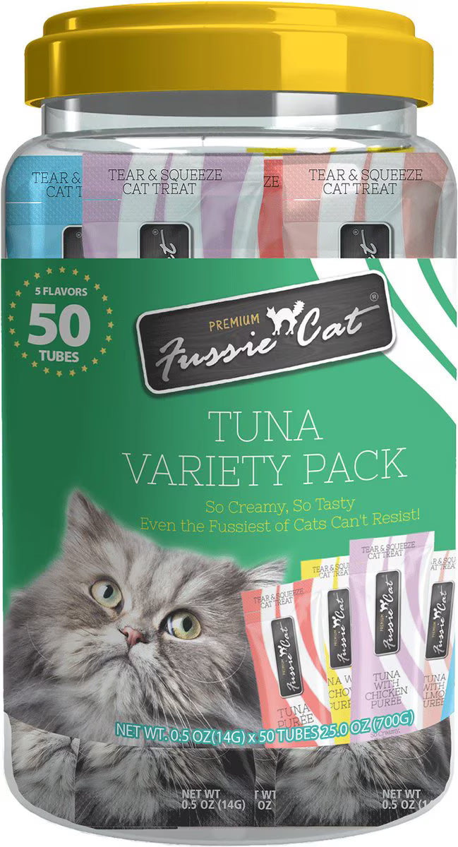Fussie Cat Puree 50-Count Variety Pack - Tuna