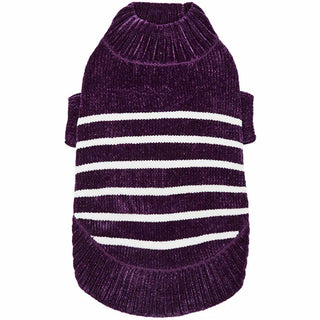 Blueberry Pet Ultra Soft Chenille Sweater Dark Plum