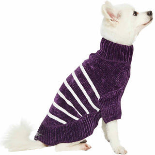 Blueberry Pet Ultra Soft Chenille Sweater Dark Plum